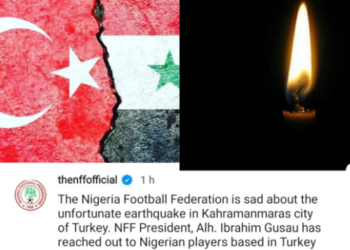 Earthquake: Nigerian Players Based In Turkey Have All Confirmed That They Are Fine - NFF