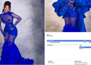 Tacha, Big Brother Naija’s housemate, served the “lady in blue” look at the ongoing 2023 African Magic Viewers Choice Awards (AMVCA). The reality TV actress and influencer wore a revealing blue gown that cleverly concealed sensitive areas of her body. Taking to Twitter to brag about the cost of her outfit, Tacha wrote; “Everybody looks AMAZING on the BLACK CARPET TODAY!!! BUT we all KNOW!!! NOBODY COMES Close!!!”