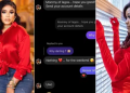 “I’m sorry I’m putting this out” – Bobrisky leaks chat with lady who slid into his DM