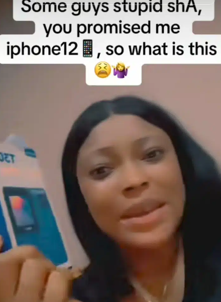 Lady rants as man who promised iPhone 12 after a night together sends her torchlight phone [Video]