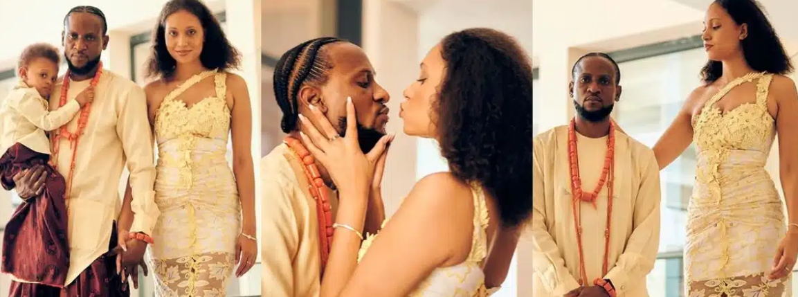 Omashola releases lovely family photos with fiancee ahead of their wedding