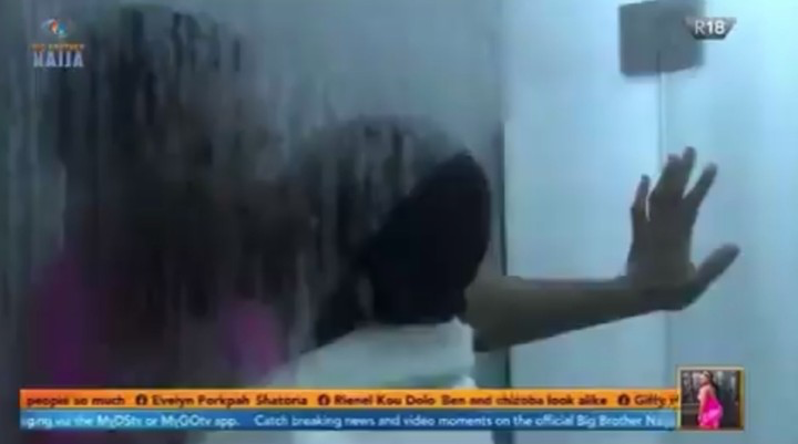 Bbnaija: Sooj And Nelly Caught Kissing In The Bathroom (Video) 