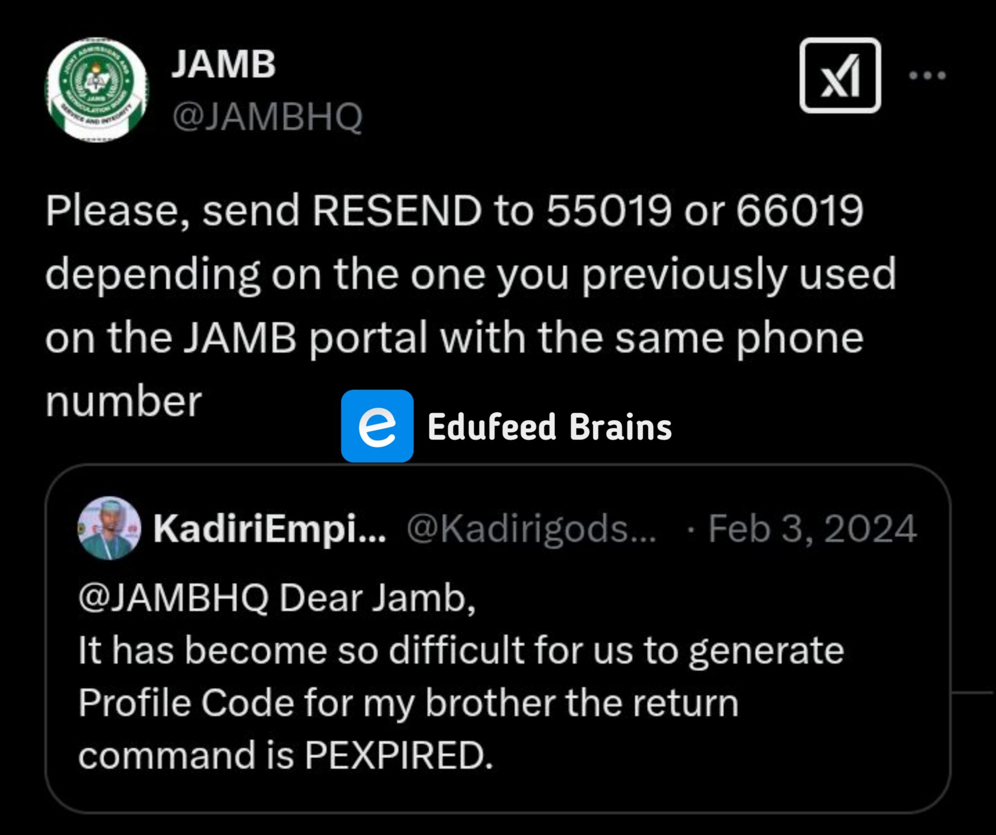 Profile Code “PEXPIRED” Issue: JAMB’s Official Solution (2026 Guide) 2 Profile Code “PEXPIRED” Issue: JAMB’s Official Solution