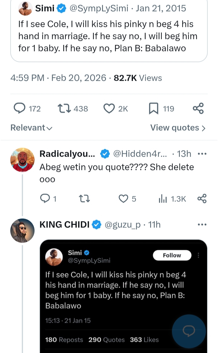 “I will beg him for 1 baby” – Cybernauts dig out Simi’s old tweets confessing attraction for J. Cole 1 “I will beg him for 1 baby” – Cybernauts dig out Simi’s old tweets confessing attraction for J. Cole