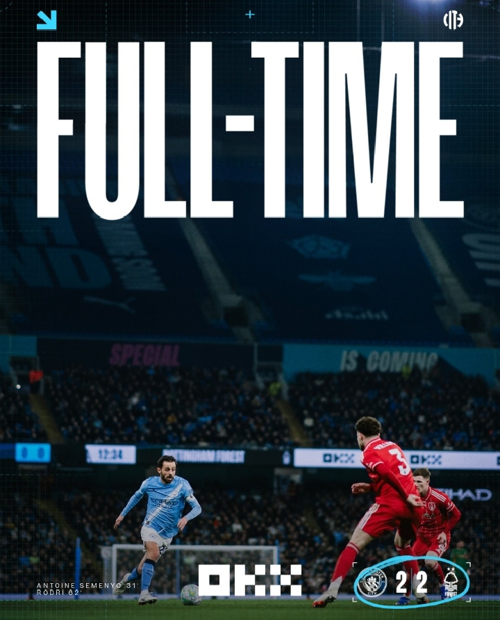 City Held to Dramatic 2–2 Draw by Nottingham Forest at the Etihad 1 1772660627530