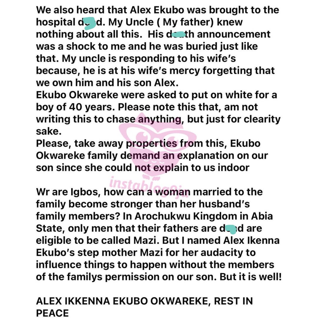 Alleged Family Member Of Late Actor Alexx Ekubo Accuses The Actor’s Stepmother of Isolating Him From Family, Demands Explanation Over His De@th 3 HLzKBCGWIAAN4Fz