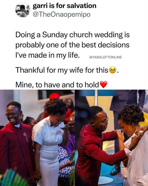 Man Smiles after his wife picked sunday for their wedding 1 HO9U0aJWIAER A