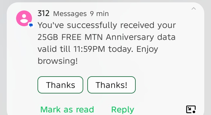 ACTIVATE FREE MTN 25GB DATA TODAY! (STEP BY STEP) 2 Screenshot 20260808 1726492