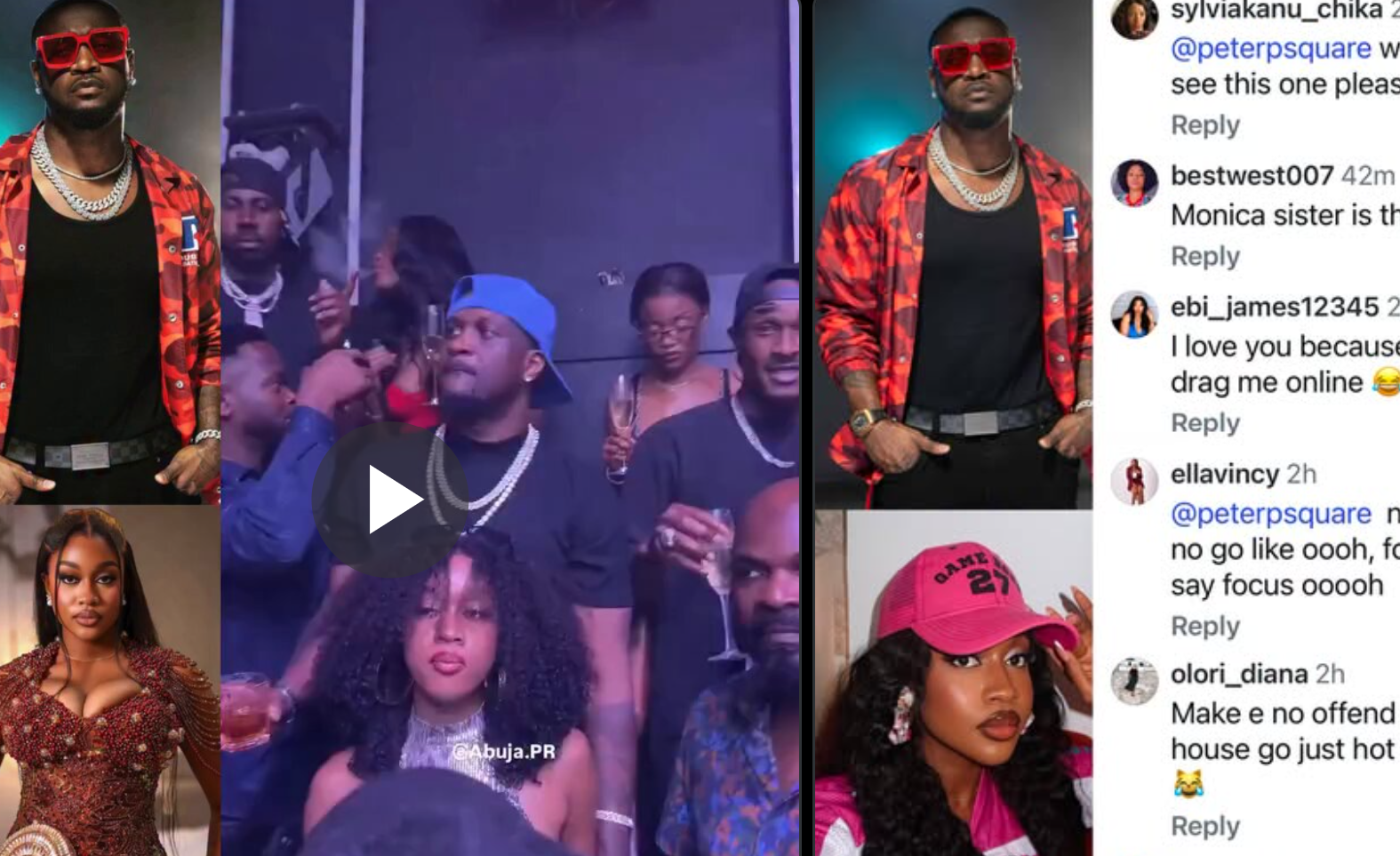 Peter Okoye sparks mixed reactions after being spotted holding actress Ekene Onochie at a club. 1 psquare