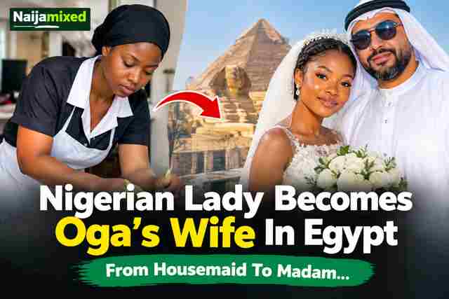 Nigerian Lady Serving as Housemaid in Egypt Becomes Oga's Wife, Celebrates New Status 1