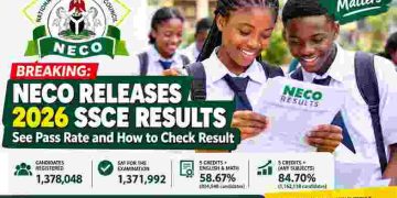 NECO Releases 2026 SSCE Results: See Pass Rate and How to Check Result 4 NECO Releases 2026 SSCE Results: See Pass Rate and How to Check Result