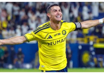 Ronaldo reacts after scoring second-half hat-trick in Al-Nassr's 5-3 win